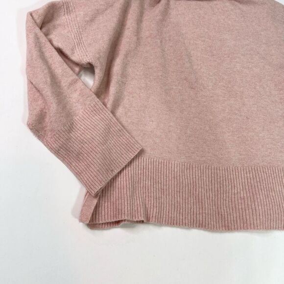 J.Crew Pullover Sweater Womens Medium Pink Merino Wool Alpaca Turtle Neck - Picture 3 of 11